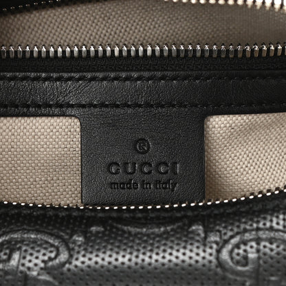 Gucci Calfskin GG Tennis Embossed Square Messenger Bag Black 6 of 8