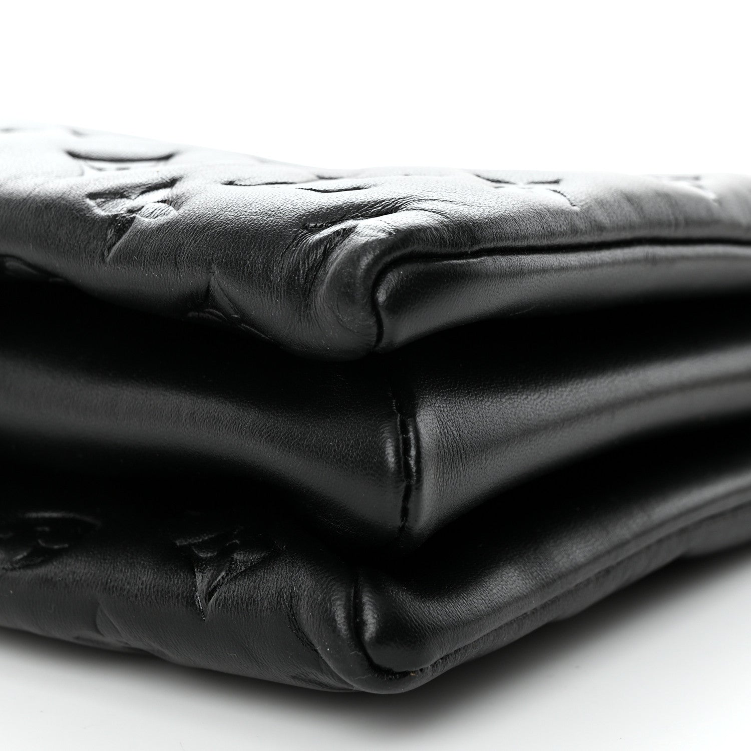 Louis Vuitton Lambskin Embossed Monogram Coussin MM Black 9 of 9