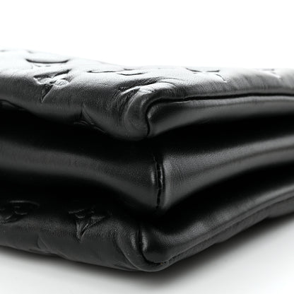 Louis Vuitton Lambskin Embossed Monogram Coussin MM Black 9 of 9