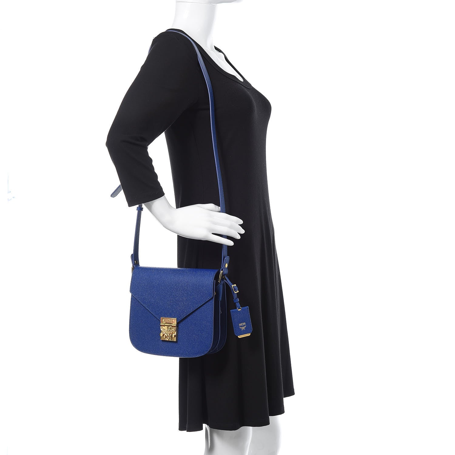 MCM Park Avenue Calfskin Small Patricia Crossbody Bag Blue 2 of 8
