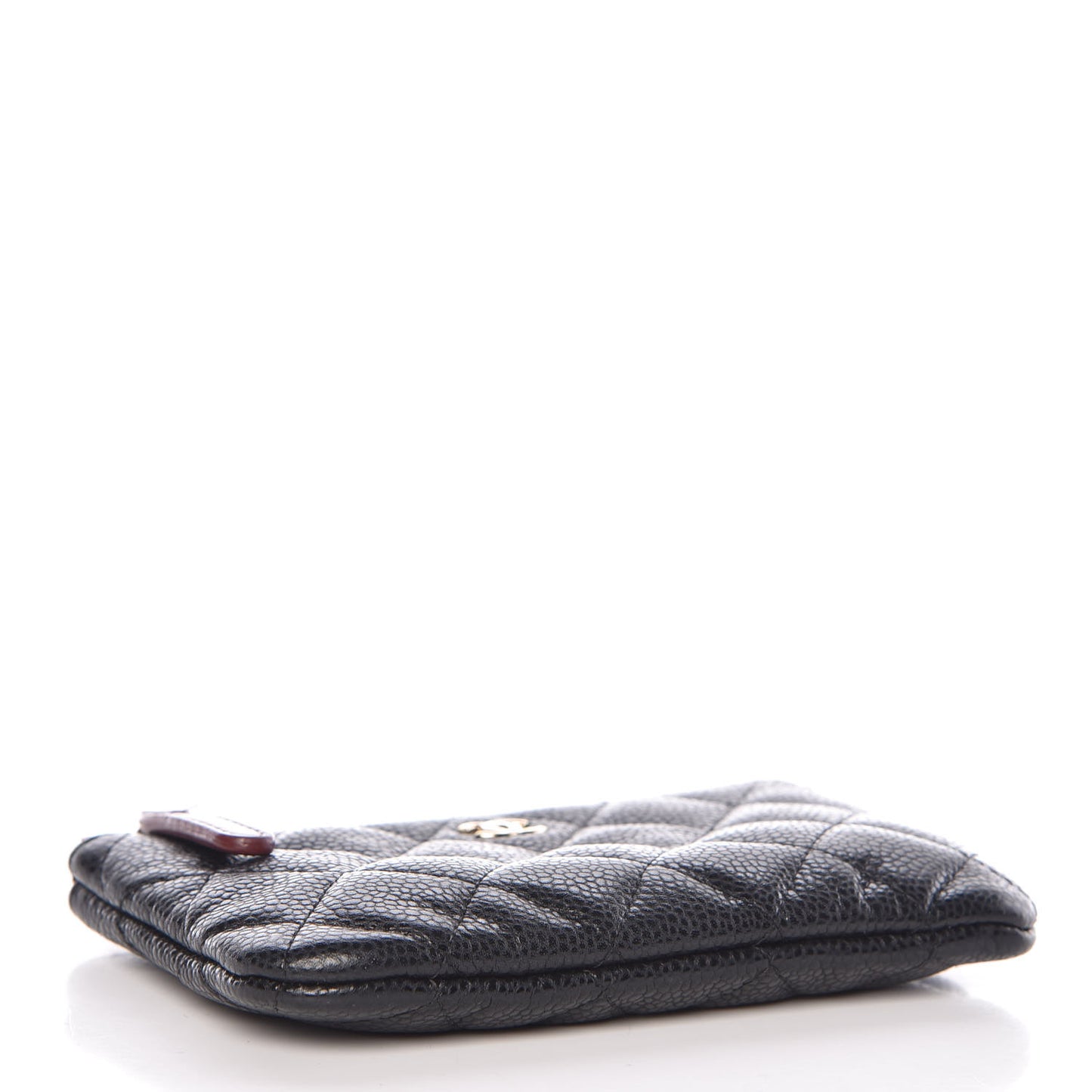 Caviar Quilted Small Cosmetic Case Black