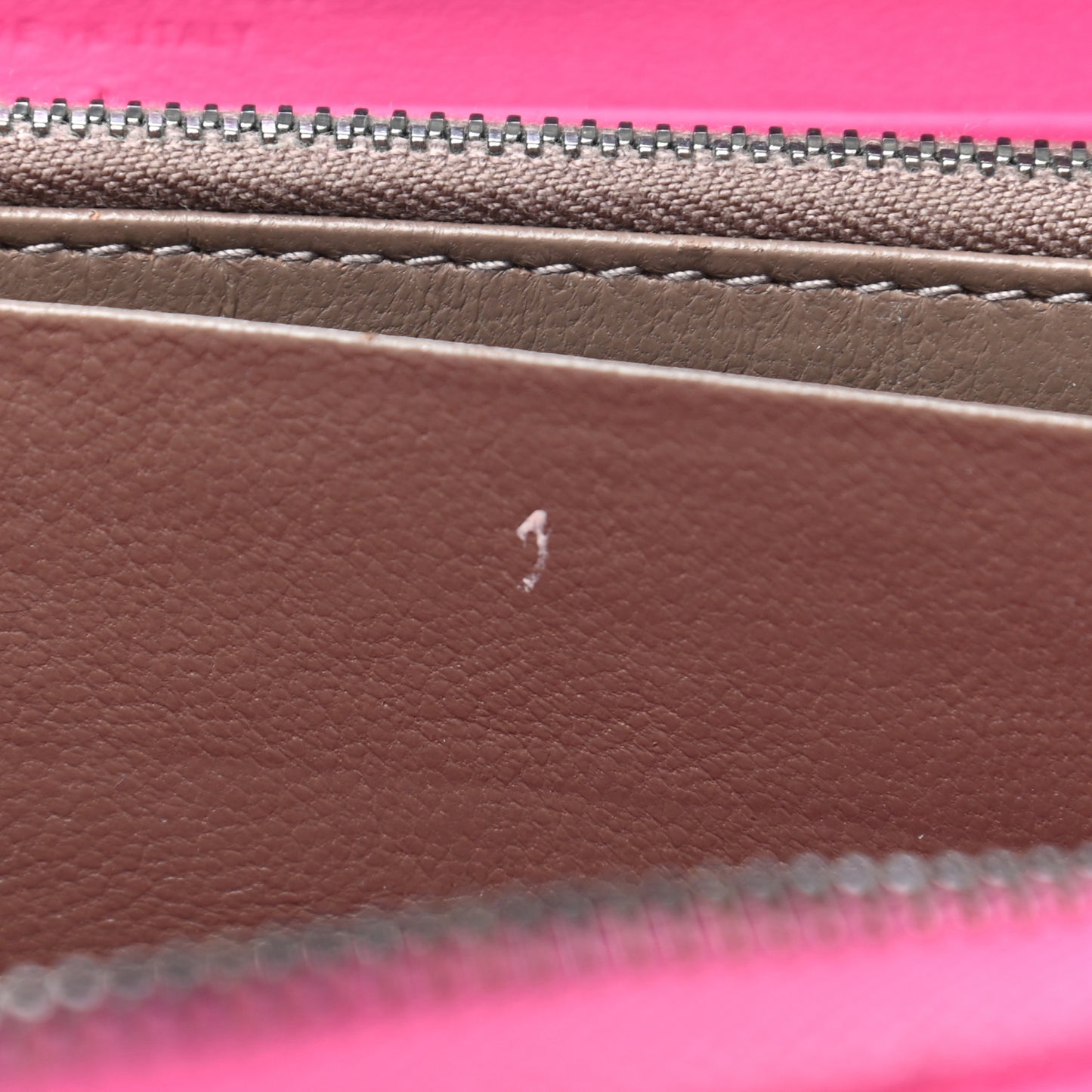 Nappa Intrecciato Zip Around Wallet Rosa Shock