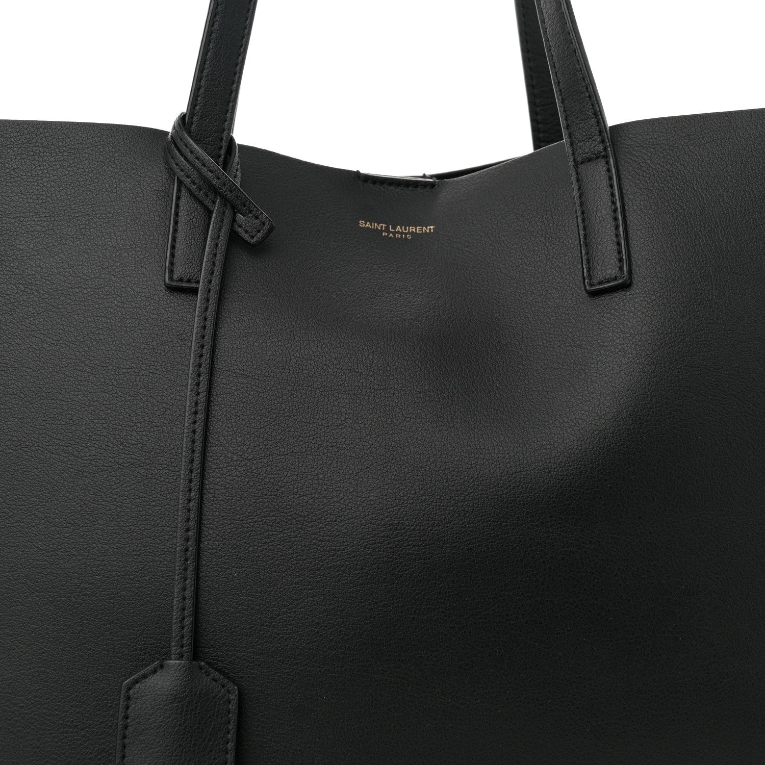 Saint Laurent Calfskin Large Shopping Tote Black 9 of 14