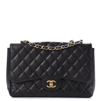 Chanel Caviar Quilted Jumbo Single Flap Black 1 of 13