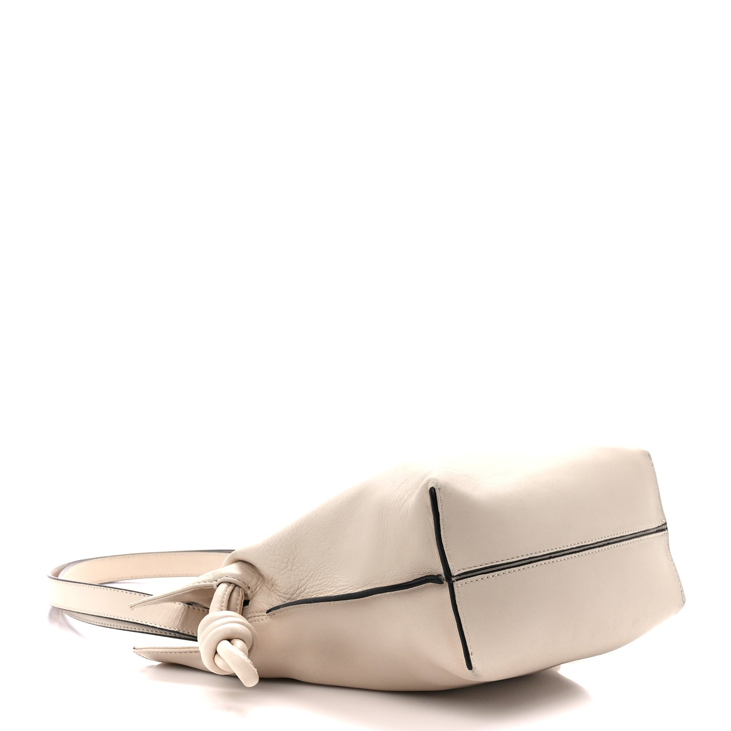 Calfskin Small Flamenco Knot Bag Ivory