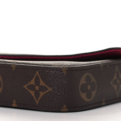 Louis Vuitton Monogram Pochette Felicie Chain Wallet Fuchsia 6 of 9