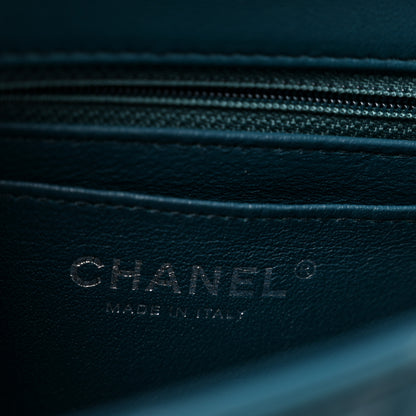 Chanel Lambskin Quilted Mini Rectangular Flap Dark Blue 6 of 14
