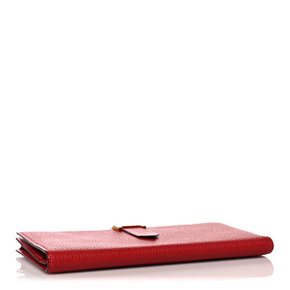 Hermes Chevre Mysore Bearn Gusset Wallet Rouge Vif 4 of 10