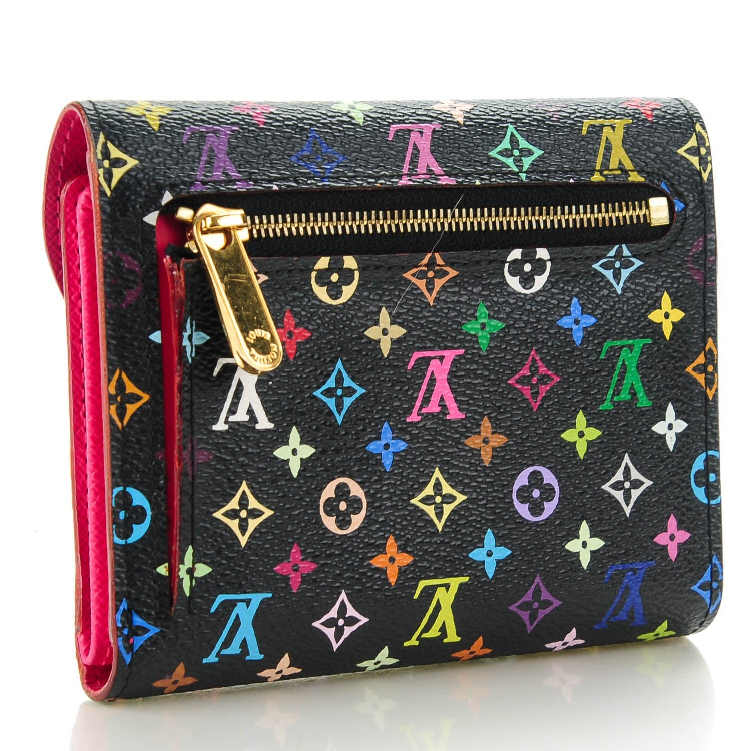 Louis Vuitton Monogram Multicolor Joey Wallet Black Grenade 3 of 7