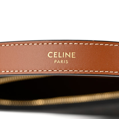 Celine Triomphe Canvas Calfskin Ava Shoulder Bag Tan 6 of 13