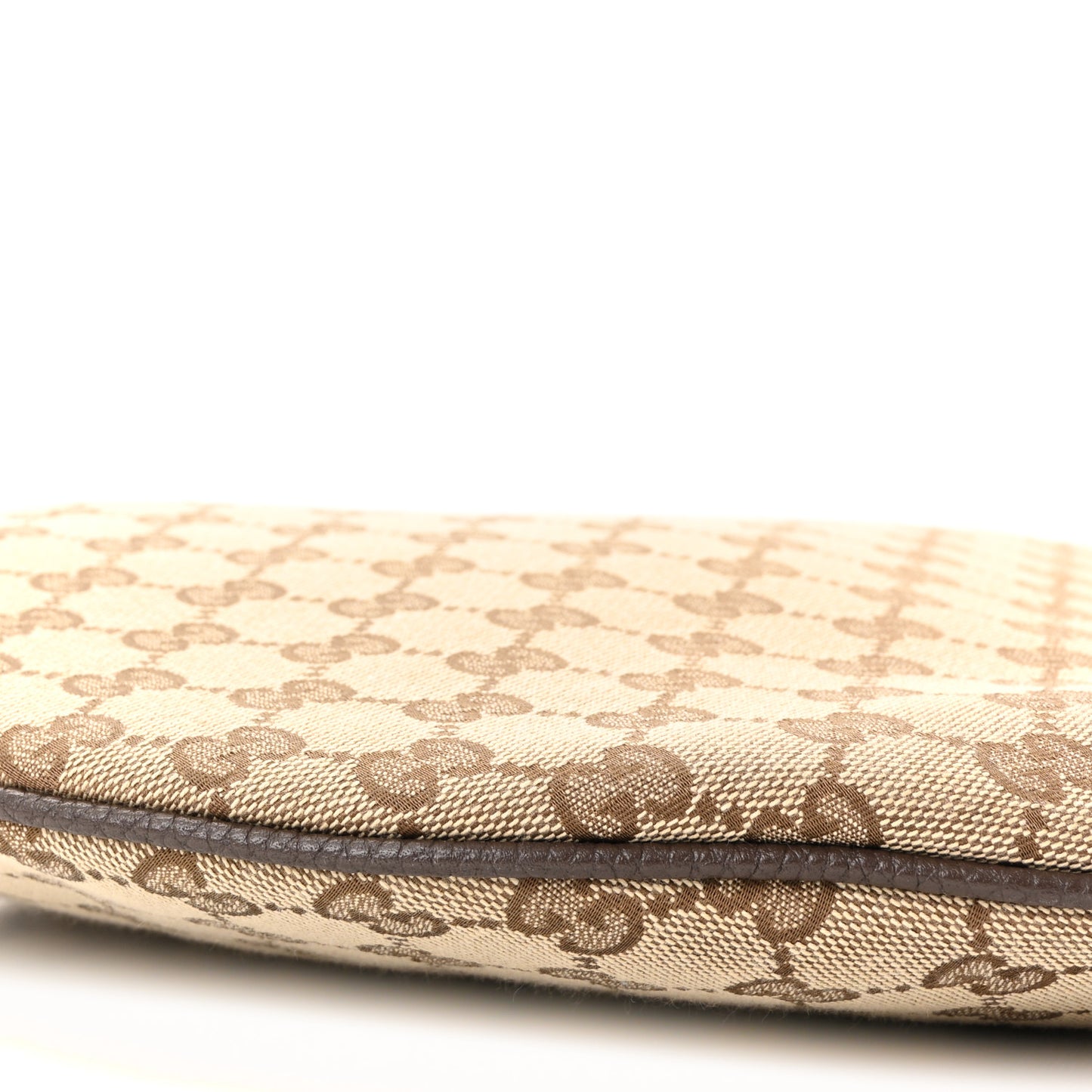 Monogram Calfskin Web Medium B Shoulder Bag Beige Brown