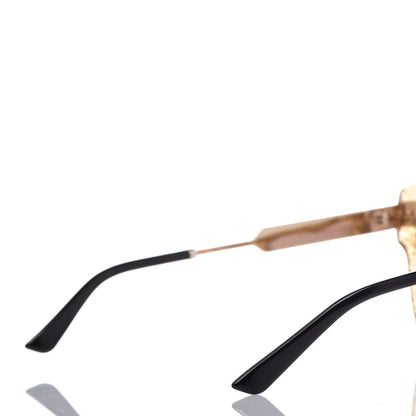 Gucci Acetate Square Frame Web Glitter GG0281S Sunglasses Gold 9 of 9