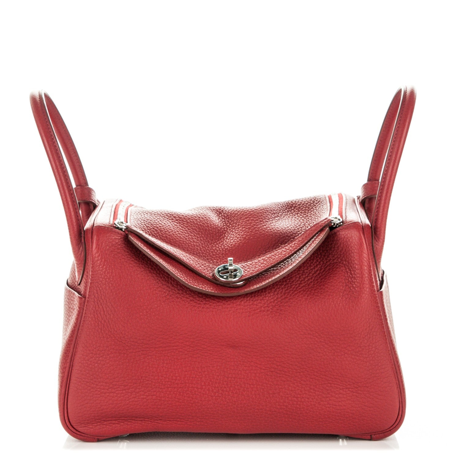 Hermes Taurillon Clemence Lindy 30 Rouge Garance 1 of 7
