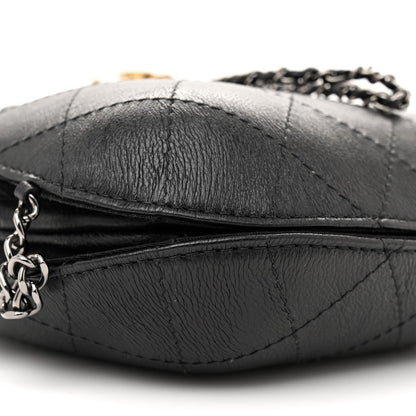 Chanel Aged Calfskin Quilted Small Gabrielle Bucket Black 9 of 10