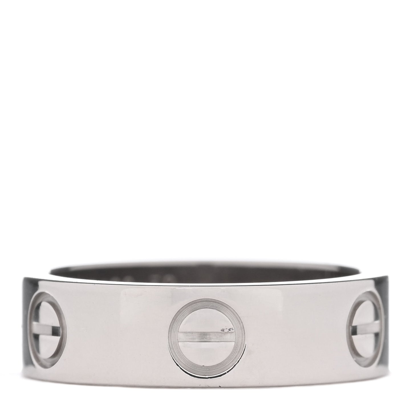 18K White Gold 5.5mm LOVE Ring 52 6