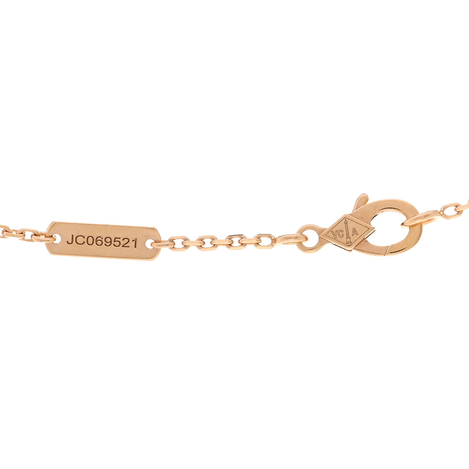 Van Cleef & Arpels 18K Rose Gold Gray Mother of Pearl Vintage Alhambra Pendant Necklace 4 of 6