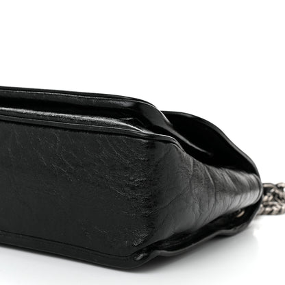 Saint Laurent Crinkled Calfskin Monogram Medium Niki Chain Satchel Black 10 of 10