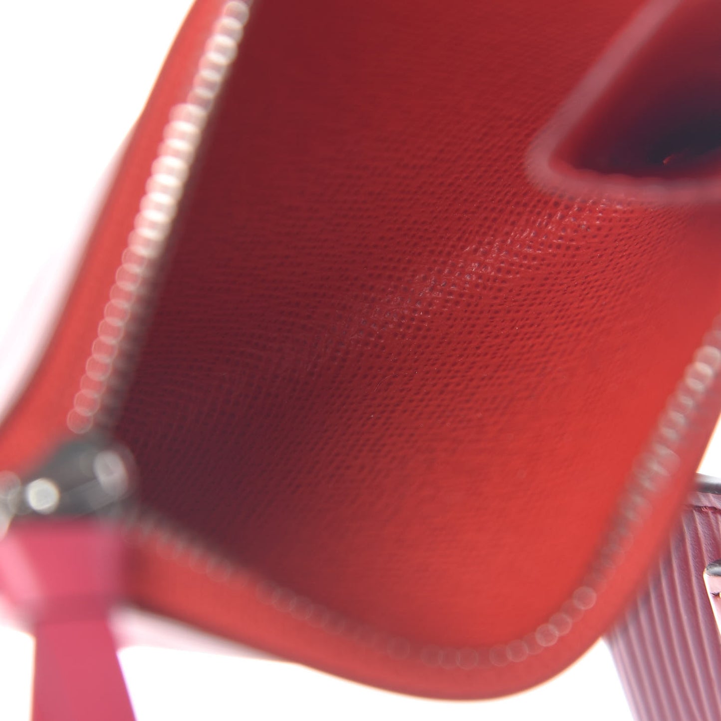 Epi Trio Card Case Wallet Rose Ballerine Rouge Fuchsia