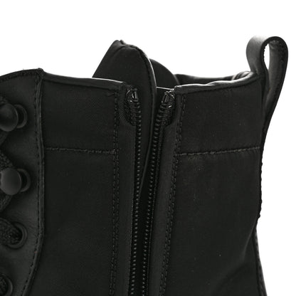 Prada Spazzolato Re-Nylon Metal Triangle Logo 110mm Ankle Boots 40 Black 10 of 12