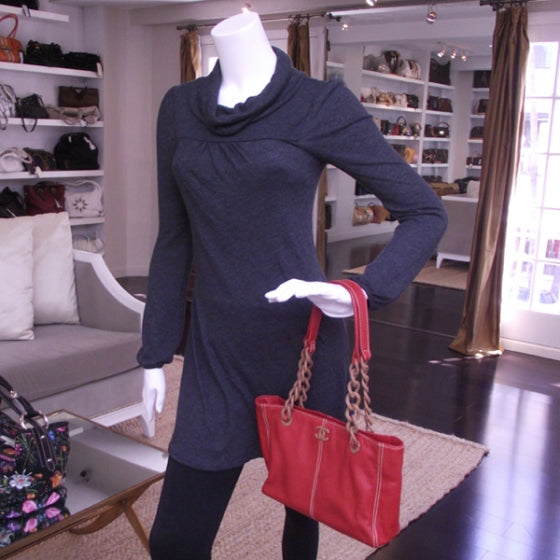 Chanel Calfskin Tote Wood Chain 2 of 11