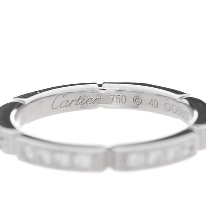 Cartier 18K White Gold Diamond Maillon Panthere Half Diamond Wedding Band Ring 49 5 3 of 4