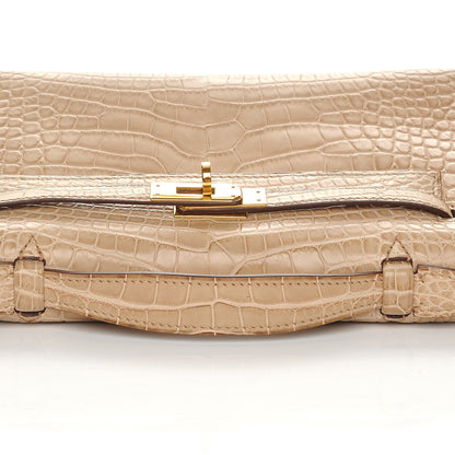 Hermes Matte Alligator Kelly Pochette Poussiere 22 of 23