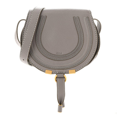 Chloe Grained Calfskin Small Marcie Saddle Bag Cashmere Grey 1 of 11
