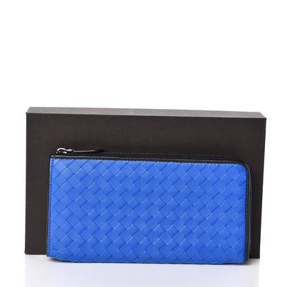 Bottega Veneta Nappa Intrecciato Zip Around Wallet Blue 7 of 7
