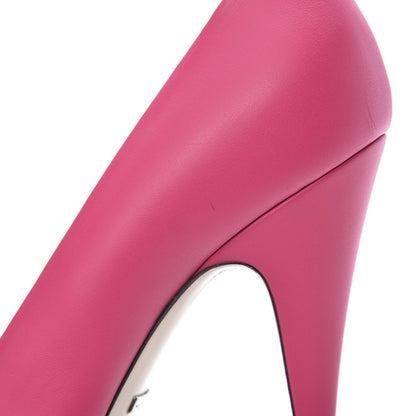 Gucci Nappa Bow High Heel Pumps 38.5 Bright Fuxia 11 of 12