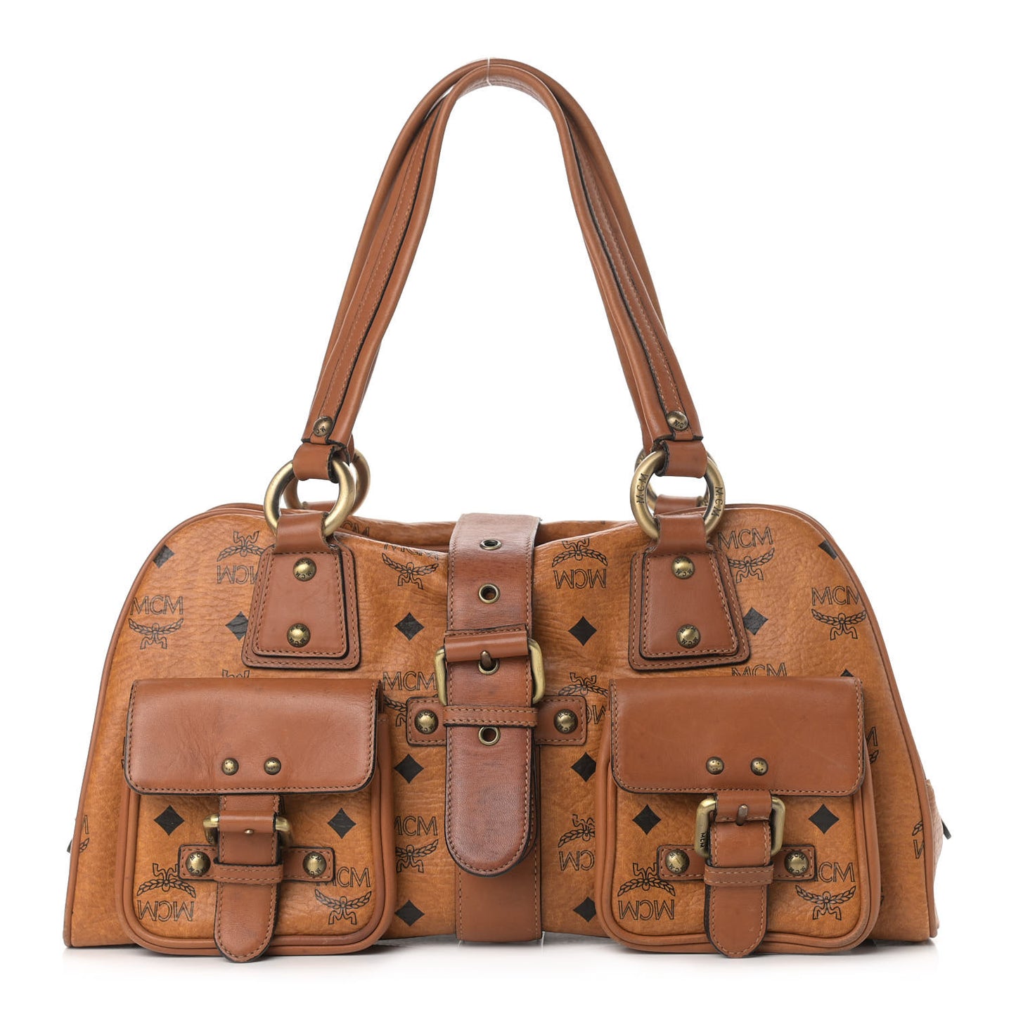 Visetos Pocket Satchel Cognac