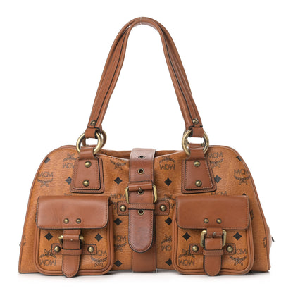 MCM Visetos Pocket Satchel Cognac 1 of 13