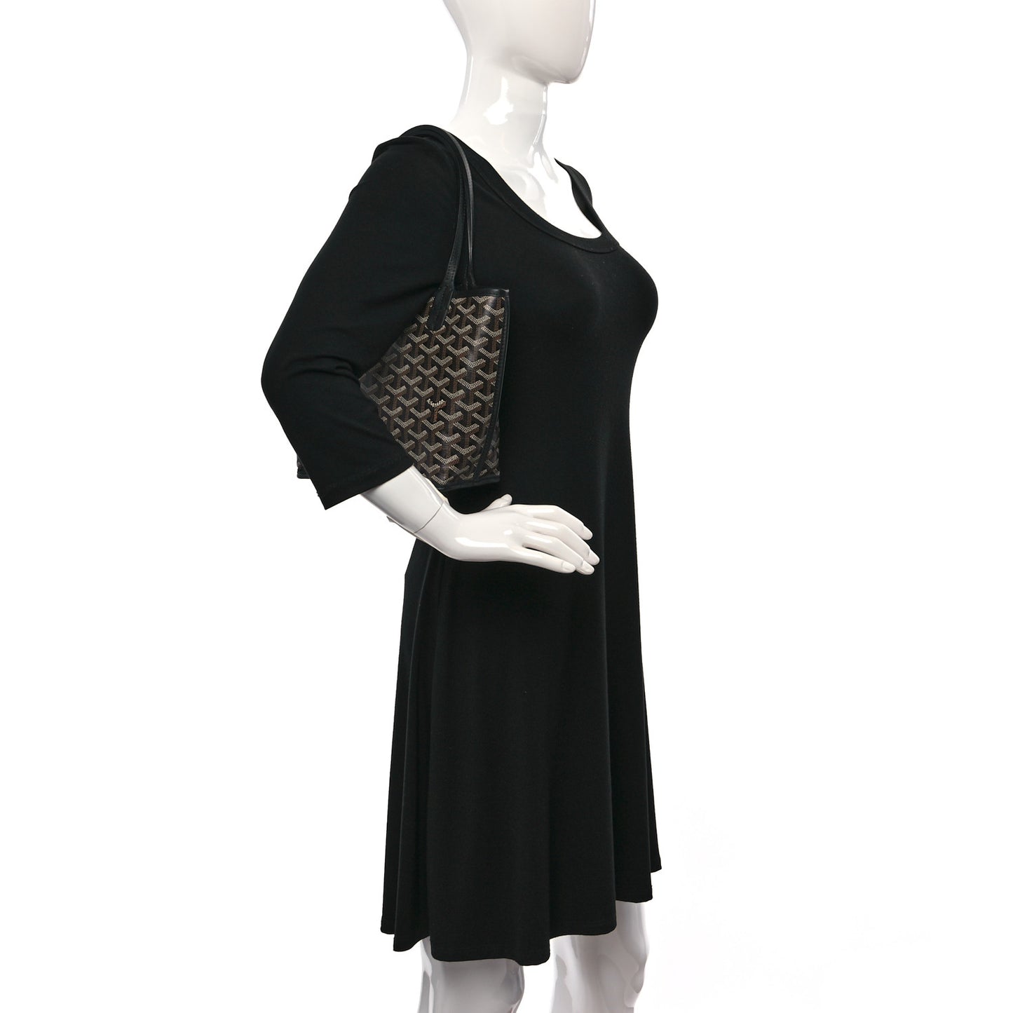 Goyardine Reversible Mini Anjou Black