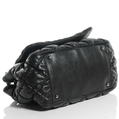 Chanel Calfskin Bubble Quilt Accordion Flap Black 4 of 8