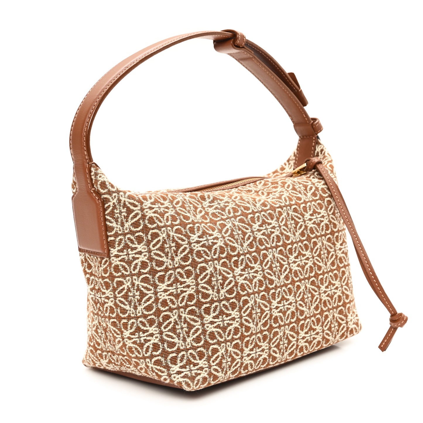 Jacquard Anagram Calfskin Small Cubi Bag Tan Pecan
