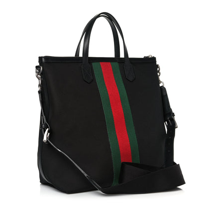 Gucci Techno Canvas Web Vertical Tote Black 3 of 17