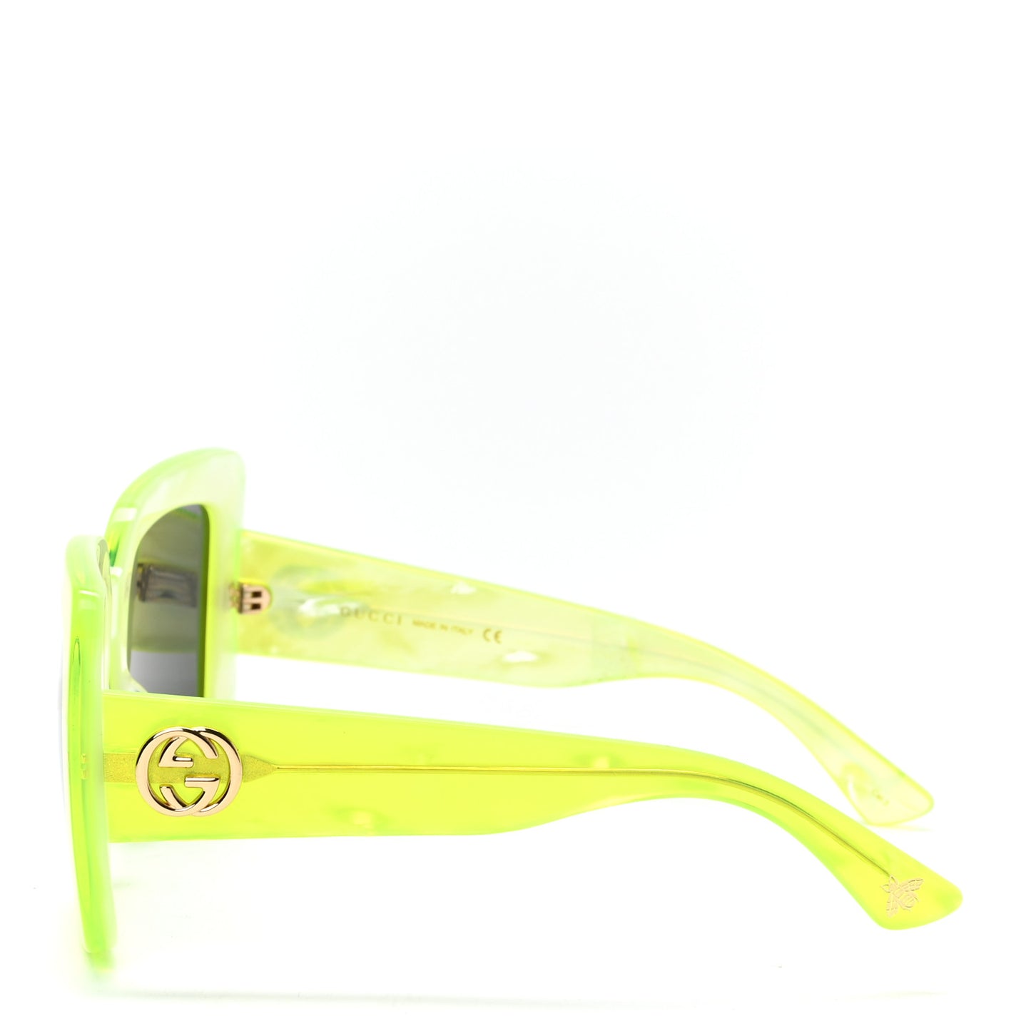 Acetate Square Frame Sunglasses GG0083S Neon Green