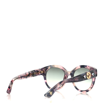 Gucci Round Frame GG Star Sunglasses GG0207S Grey Pink 4 of 7