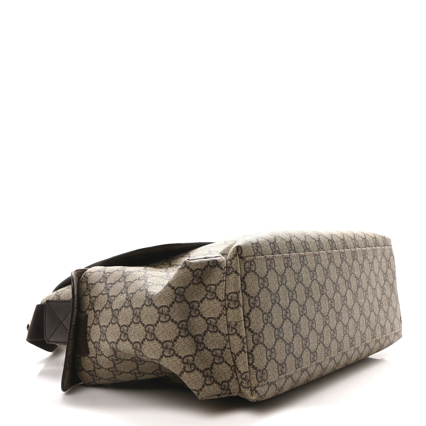 GG Plus Monogram Messenger Diaper Bag Dark Brown