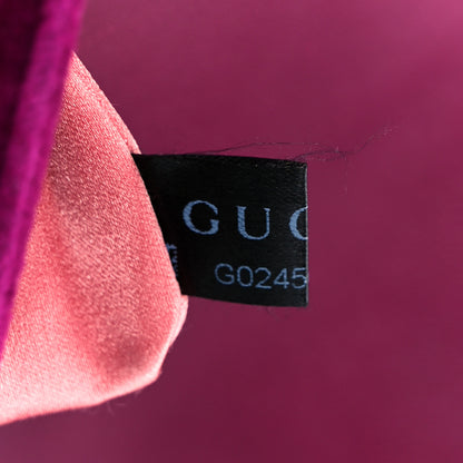 Gucci Velvet Matelasse Small GG Marmont Shoulder Bag Fuchsia Violet Cyclamen 8 of 12