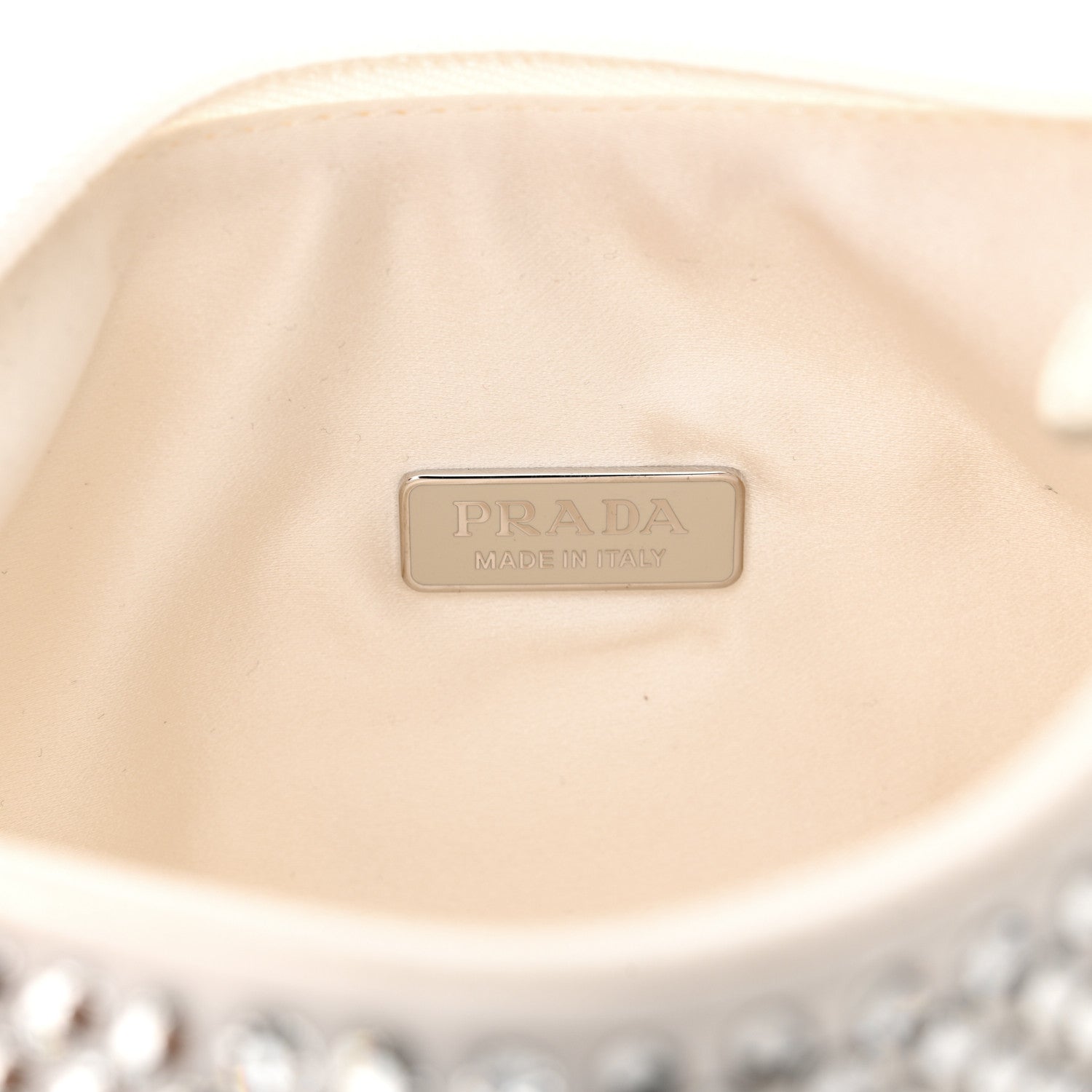 Prada Satin Crystal Mini Re-Edition 2000 Bag White 6 of 11