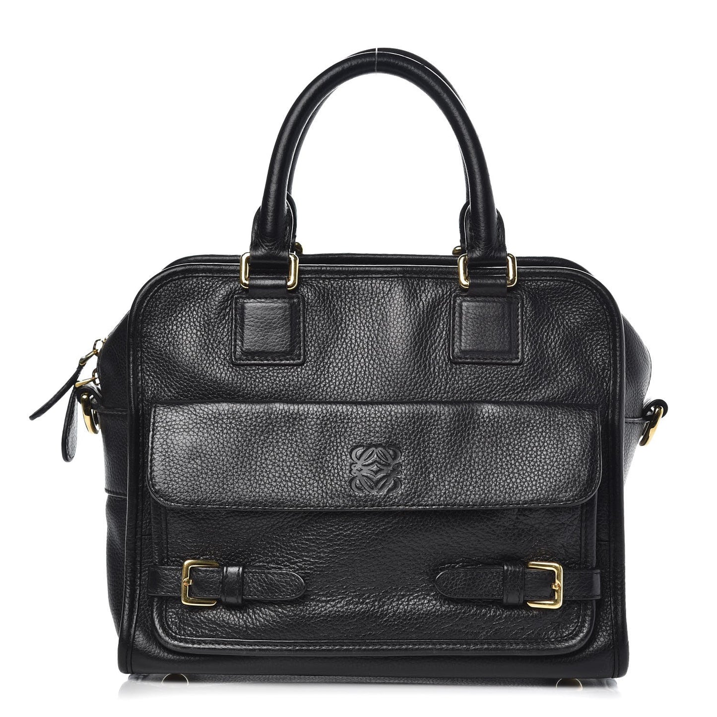 Grained Calfskin Cruz Tote Black