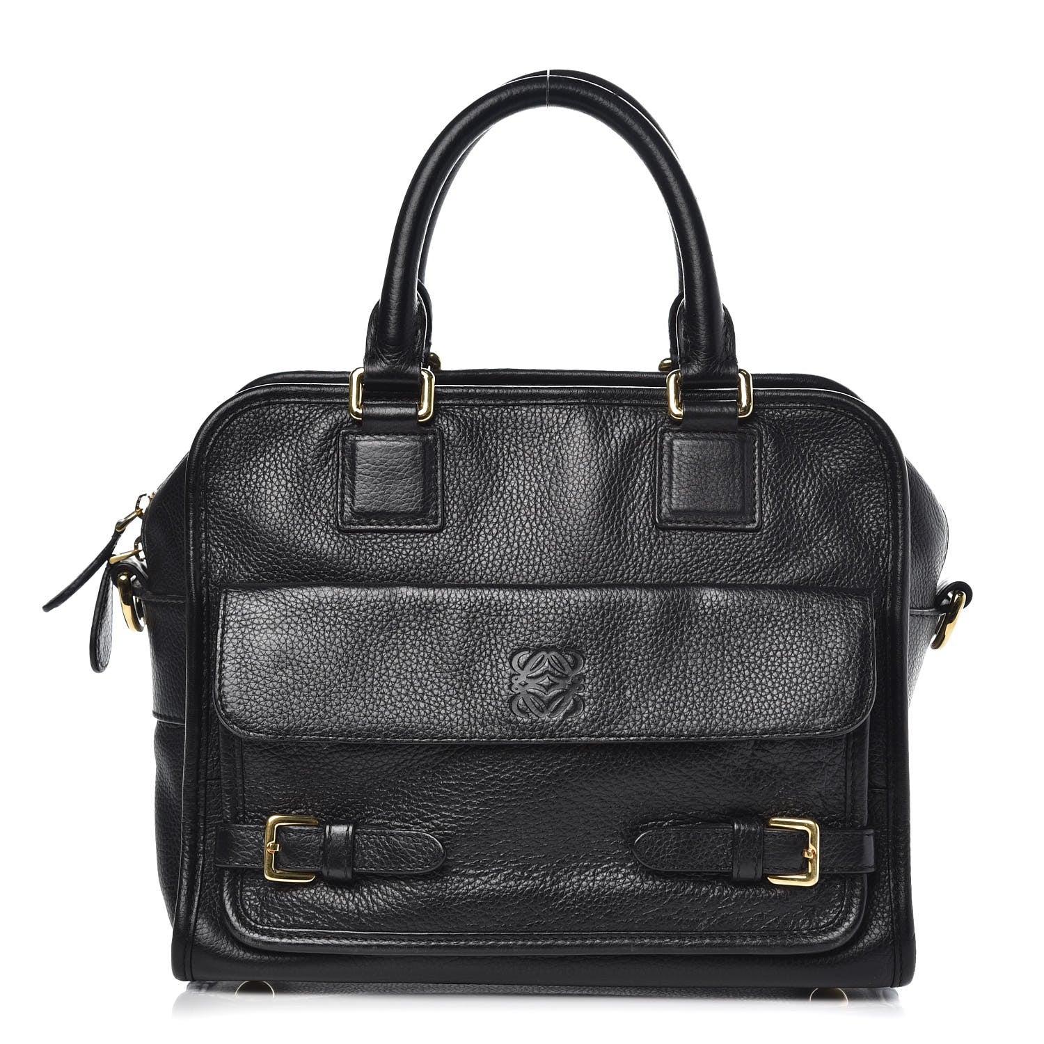 Loewe Grained Calfskin Cruz Tote Black 1 of 10