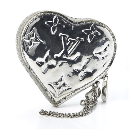 Louis Vuitton Monogram Miroir Heart Coin Purse Silver 2 of 6