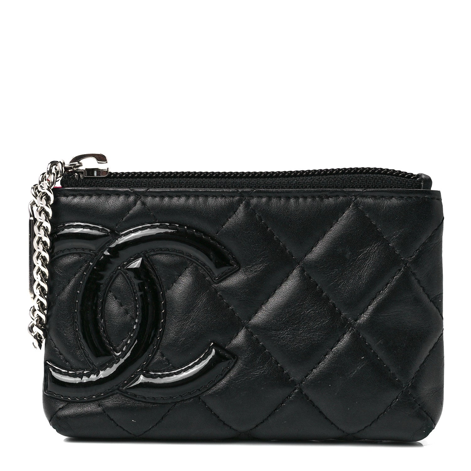 Chanel Calfskin Quilted Cambon Key Pouch Black 1 of 13