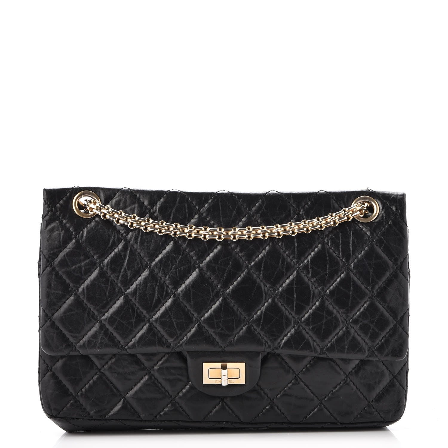 Chanel Aged Calfskin Quilted 2.55 Reissue 226 Flap Black 1 of 8