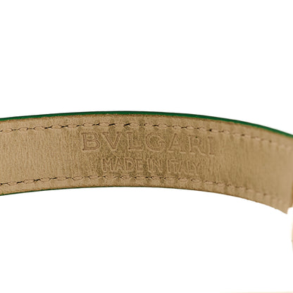 Bulgari Calfskin Double Coiled Bracelet Green 5 of 5