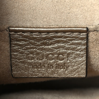 Gucci Pebbled Calfskin Small 1973 Chain Shoulder Bag Champagne 6 of 9