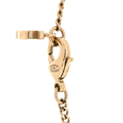 Chanel Metal Enamel Pearl CC Chain Necklace Pendant Gold Pink 4 of 5