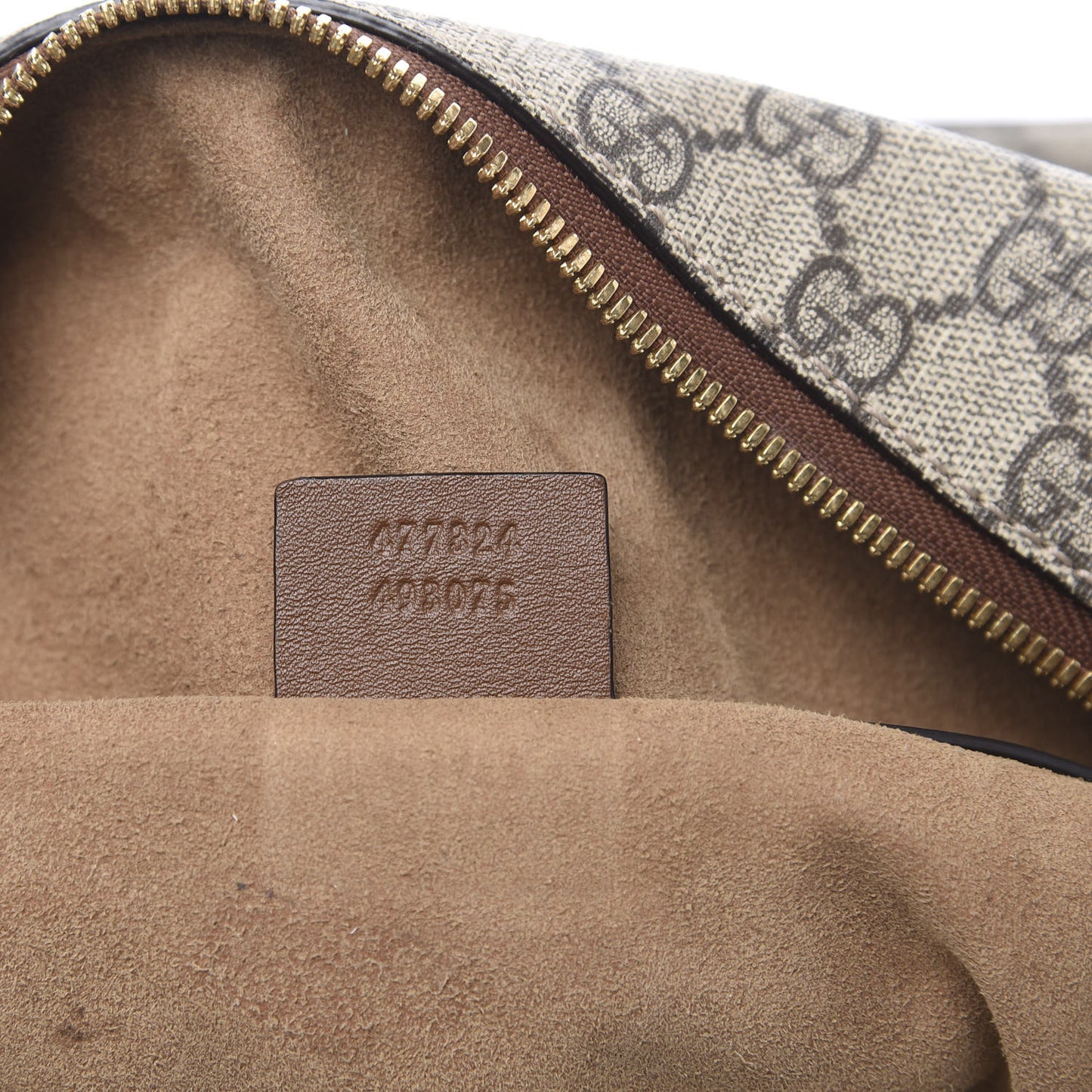 GG Supreme Monogram Large Linea A Hobo Light Brown