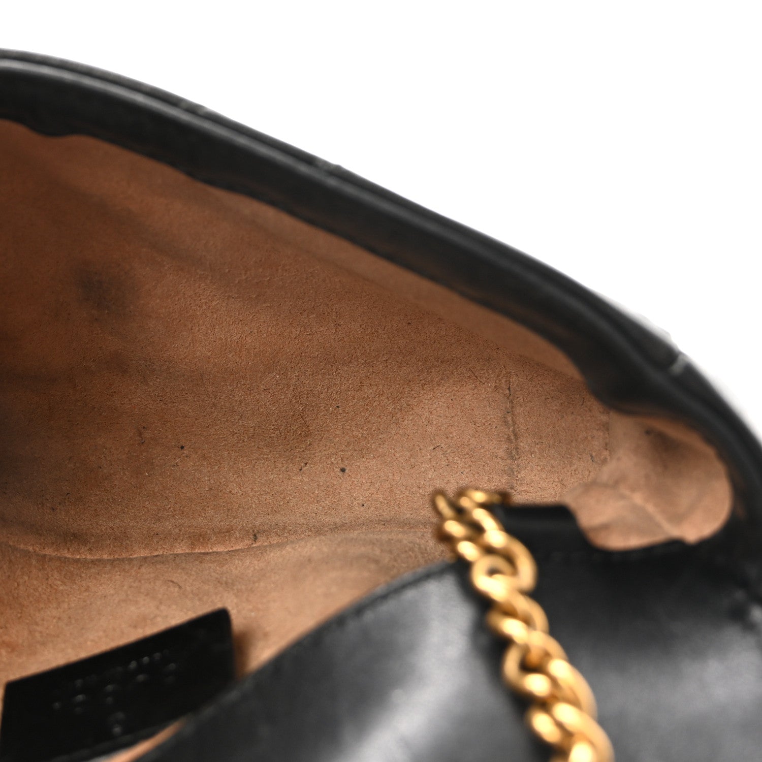 Gucci Calfskin Matelasse Super Mini GG Marmont Shoulder Bag Black 5 of 10